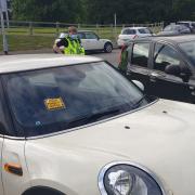 Cars in Burley-in-Wharfedale were ticketed for obstruction offences. Picture: West Yorkshire Police