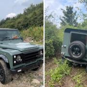 A Land Rover dedicated in memory of soldier in Afghanistan has been recovered in dense undergrowth