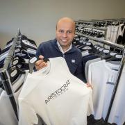 Mac Rai of clothing brand Aristocrat London which has relocated to Sunny Bank Mills in Farsley