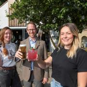 A new bar and restaurant opens at Sunny Bank Mills, called Saint Jude. Pictured are Cassie Rogerson, John Gaunt and Alex Rogerson