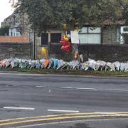 Flowers at the scene where Jaydon Howard died following a motorbike crash on Saturday in Wrose