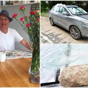 Steven Oscroft, who died aged 60, when a slab of concrete fell from another vehicle and smashed through his car's windscreen. Pics: Nottinghamshire Police