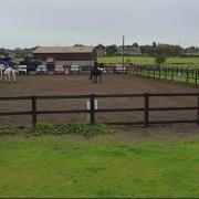 Pre warm-up at the Cliff Hollins Riding School for the BHS National Riding School Championships