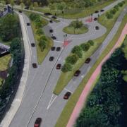 An artist\'s impression of how the Cooper Bridge roundabout near Huddersfield could look after a major remodelling designed to cut congestion at the notorious bottleneck. (Image: Kirklees Council) FREE USE TO ALL NEWSWIRE PARTNERS