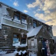The Wagon and Horses pub at Oxenhope was hit by snow and ice and was one of the many properties in the area that has been affected by power cuts