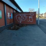 Graffiti on the side of the Co-op in Eccleshill