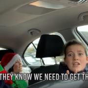Tom Harmer and his children sing the 'catchy' Greengates junction Christmas song