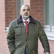 Lord Ahmed arriving at Sheffield Crown Court, where he appeared on charges of sexual offences against children.