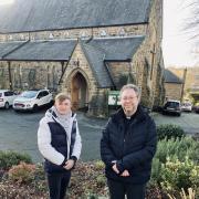 Josh Sheard, Conservative councillor for Birstall and Birkenshaw, who intends walking from Birstall to York Minster to raise money for St Saviour’s Church in Birstall. With the Revd Mike Green.
