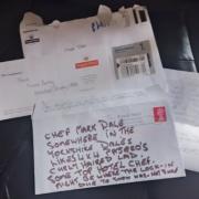The letter ambiguously addressed to Mark Dale
