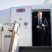 Prime Minister Boris Johnson arrives at Abu Dhabi airport at the start of his visit to the United Arab Emirates and Saudi Arabia. Photo via PA.