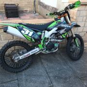 This green Kawasaki motorbike was stolen from Derby back in 2018. Picture: West Yorkshire Police