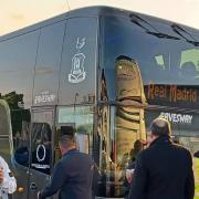The Real Madrid coach emblazoned with a Bradford City crest