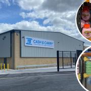 New cash and carry store stacked from floor to ceiling with confectionary goods