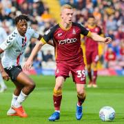 Lewis O’Brien holds off Charlton’s Joe Aribo during one of his earliest games for City in 2018