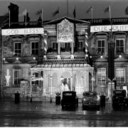 A damp Skipton Town Hall decorated for the coronation in 1953. Picture Rowley/Ellwood Collection. rowleycollection.co.uk/