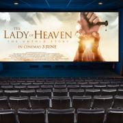 Photo via The Lady of Heaven/Canva, Pixabay shows what the film poster on the big screen might look like.