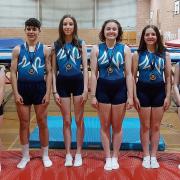 The six qualifiers for the national finals in Sheffield. From left to right: Izzy Chivers, Dexter Clarke-Dunn, Evie Ingram, Leah Hebden, Emma Wilkins, Beatrice Teasdale.