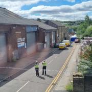 The police scene in place this morning