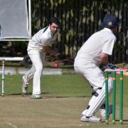 Ian Robson (batting) top scored for Haworth Road Meths in their excellent win over Denholme.