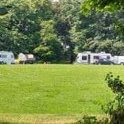 Traveller caravans arrive on fields behind Thornbury Barracks