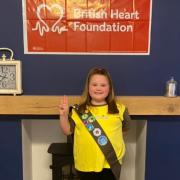 Minnie Wilson is going above and beyond when it comes to her charity badge from 1st Oakworth Brownies. Picture: Lisa Wilson