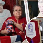Judith Watkinson, Yorkshire's biggest royal fan, has collected royal memorabilia for years - this photo shows teacups from Queen Elizabeth’s 1953 Coronation.