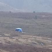 A police tent on Saddleworth Moor. Picture: Will Kilner/Telegraph & Argus