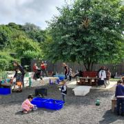 Bowling Park Allotments and Gardens Society, above, have built a community space for all
