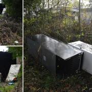 A fly-tipping hotspot off Bowling Hall Road