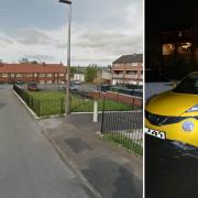 This stolen yellow Nissan Juke was found in communal parking, off Church Lane, in Heckmondwike