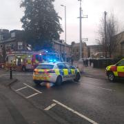 The scene on Gaythorne Road after the fire