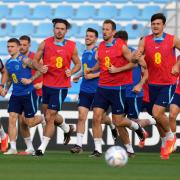 England on a training run as they warm up for Senegal. Picture: Martin Rickett/PA Wire