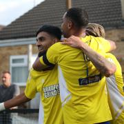Albion Sports will hope to be celebrating against Farsley Celtic too after their stunning win at FC Halifax Town. Picture: Alex Daniel.