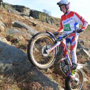 Harry Hemingway, in action, ruled at the Yeadon-Guiseley Motor Club’s trial at Addingham Moorside on Sunday