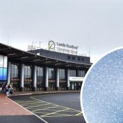 Flights have been disrupted at Leeds Bradford Airport amid snowy weather