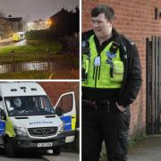 Pictures of police investigations getting underway in Holme Wood (top left) and Bierley (low left and right)