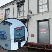 The Craven pub is boarded up and on the market