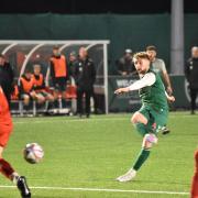 Toby Jeffrey was on target for Steeton last night, as they were able to play on their artificial surface in spite of the wintry conditions.