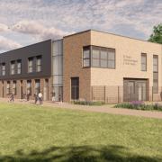 An artist's impression of plans for a new building at St Peter's School in Birstall