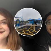 Natasha and Razia try out the Greggs drive-thru