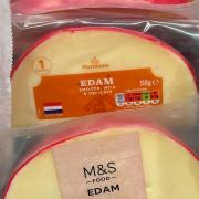 A block of Morrisons Edam cheese was spotted in an M&S food aisle.