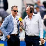 Michael Vaughan on commentary duty with the BBC last June.