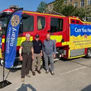 Thre fire engine at Morrison's, Skipton. From left: Dave Macmillan, John Midgley and John Kirwin. Picture Simon Blakey