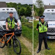 Officers in Brighouse used a bicycle and mobile patrols today to catch more than 20 drivers for offences