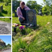 Mandy Wright has complained about overgrown grass, potholes and the dilapidated former chapel in Bowling Cemetery