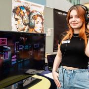 Mara Solomon, a Game Design and Development student, who won second prize in the Revolution Software Award for Game Narrative Design for her game Memento