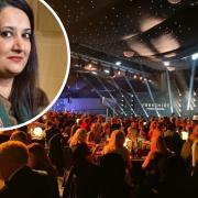 Saliha Sadiq, pictured inset, and a view of the Yorkshire Choice Awards 2023