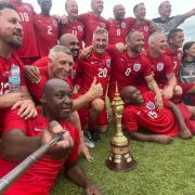 England Veterans celebrate winning the 2023 Seniors World Cup in Thailand. Photo: submitted