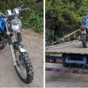 Bradford police found this motorbike abandoned in an Oakenshaw woods